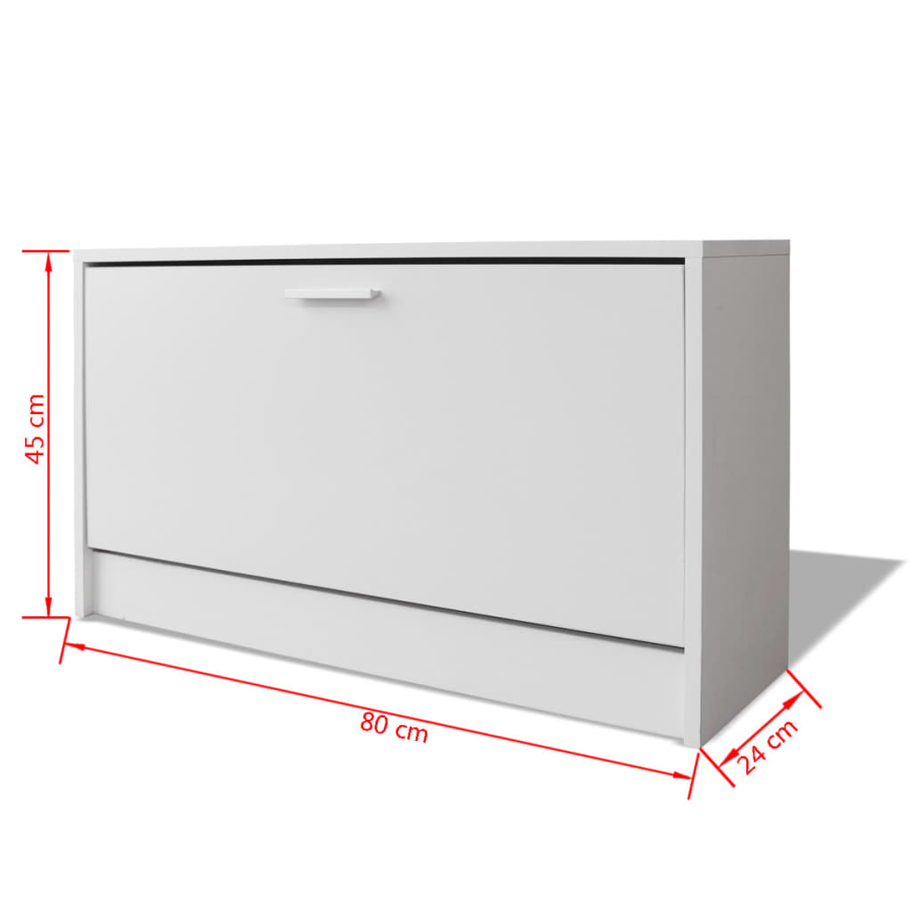 Banco sapateira 80x24x45 cm branco
