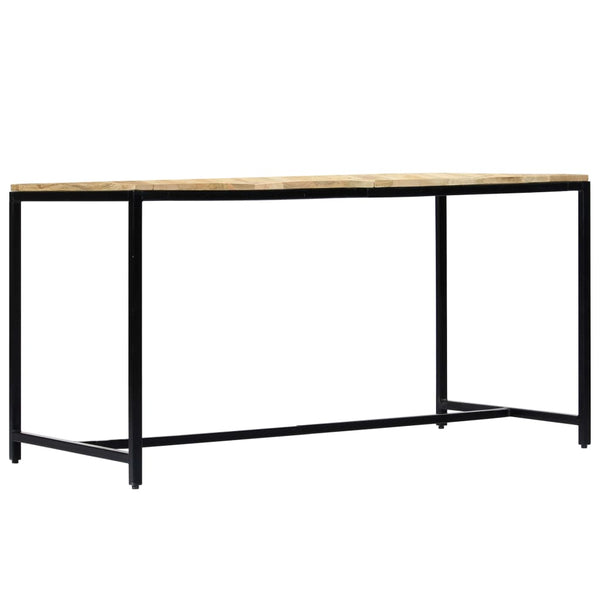 Mesa de jantar 140x70x75 cm madeira de mangueira maciça áspera