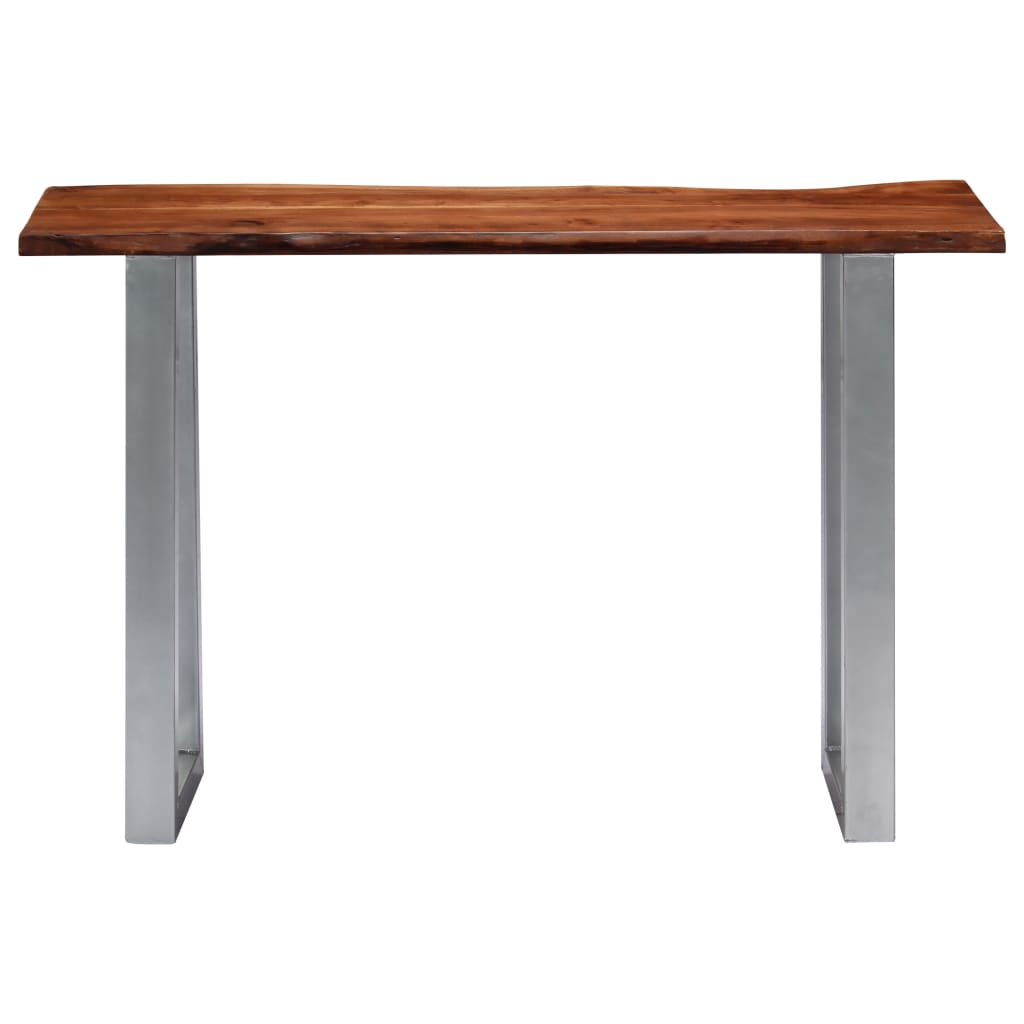 Mesa consola 115x35x76 cm madeira de acácia maciça e ferro