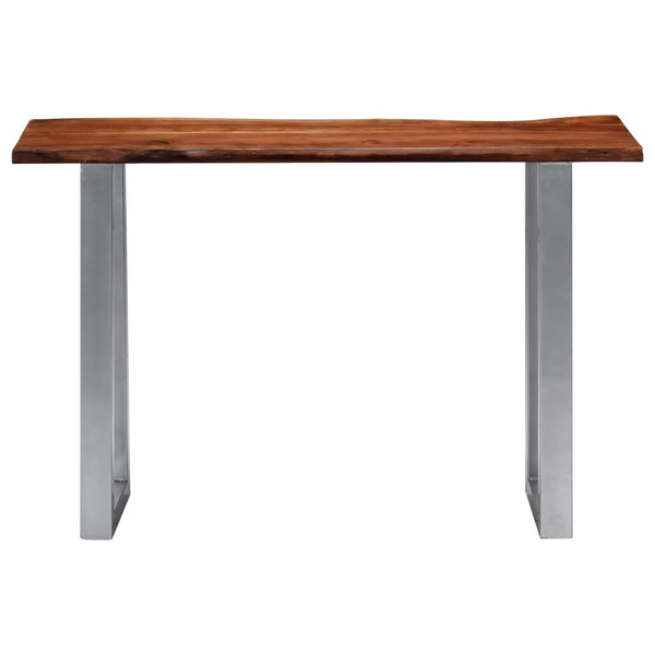 Mesa consola 115x35x76 cm madeira de acácia maciça e ferro