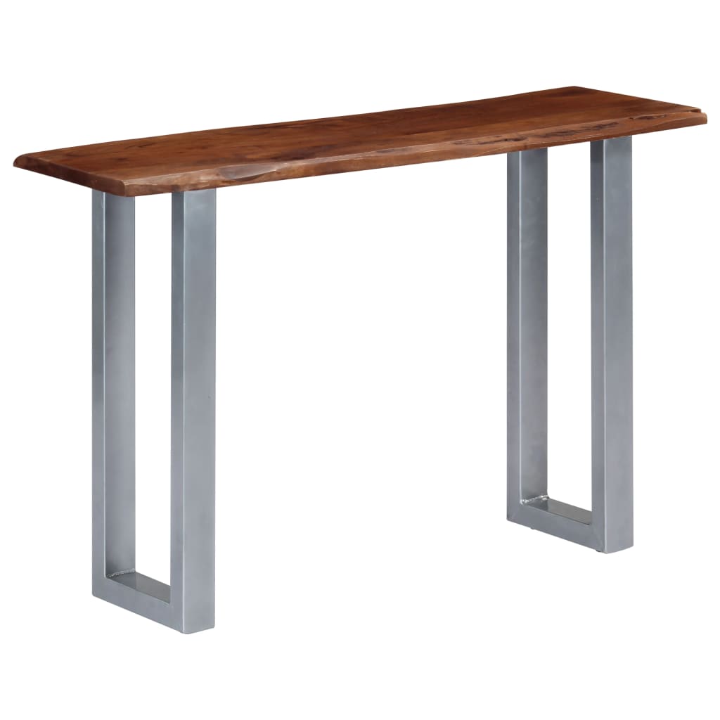 Mesa consola 115x35x76 cm madeira de acácia maciça e ferro