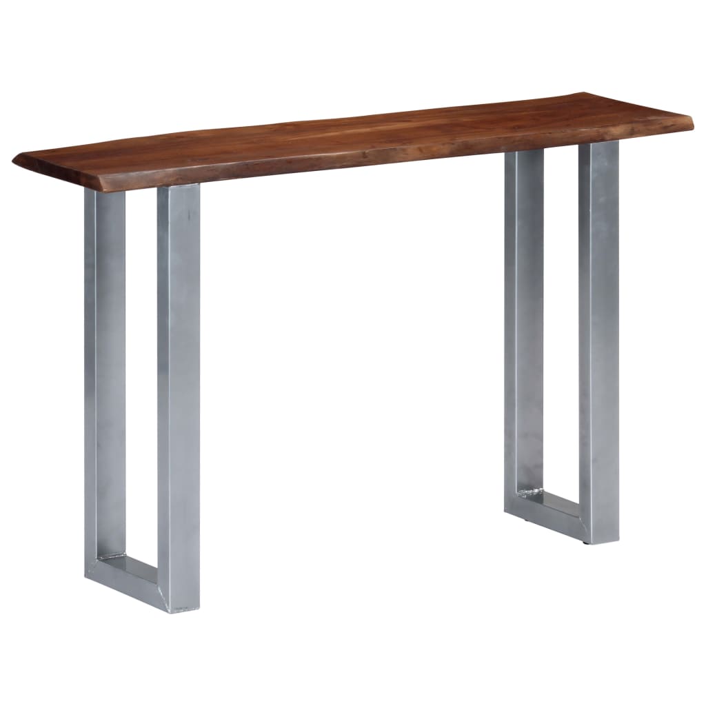 Mesa consola 115x35x76 cm madeira de acácia maciça e ferro