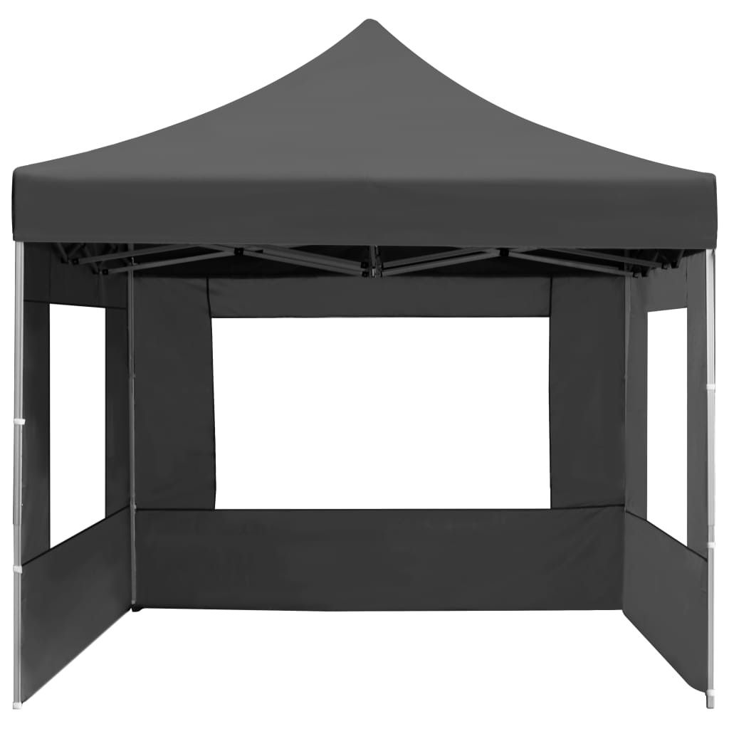 Tenda dobrável profissional c/ parede alumínio 4,5x3m antracite