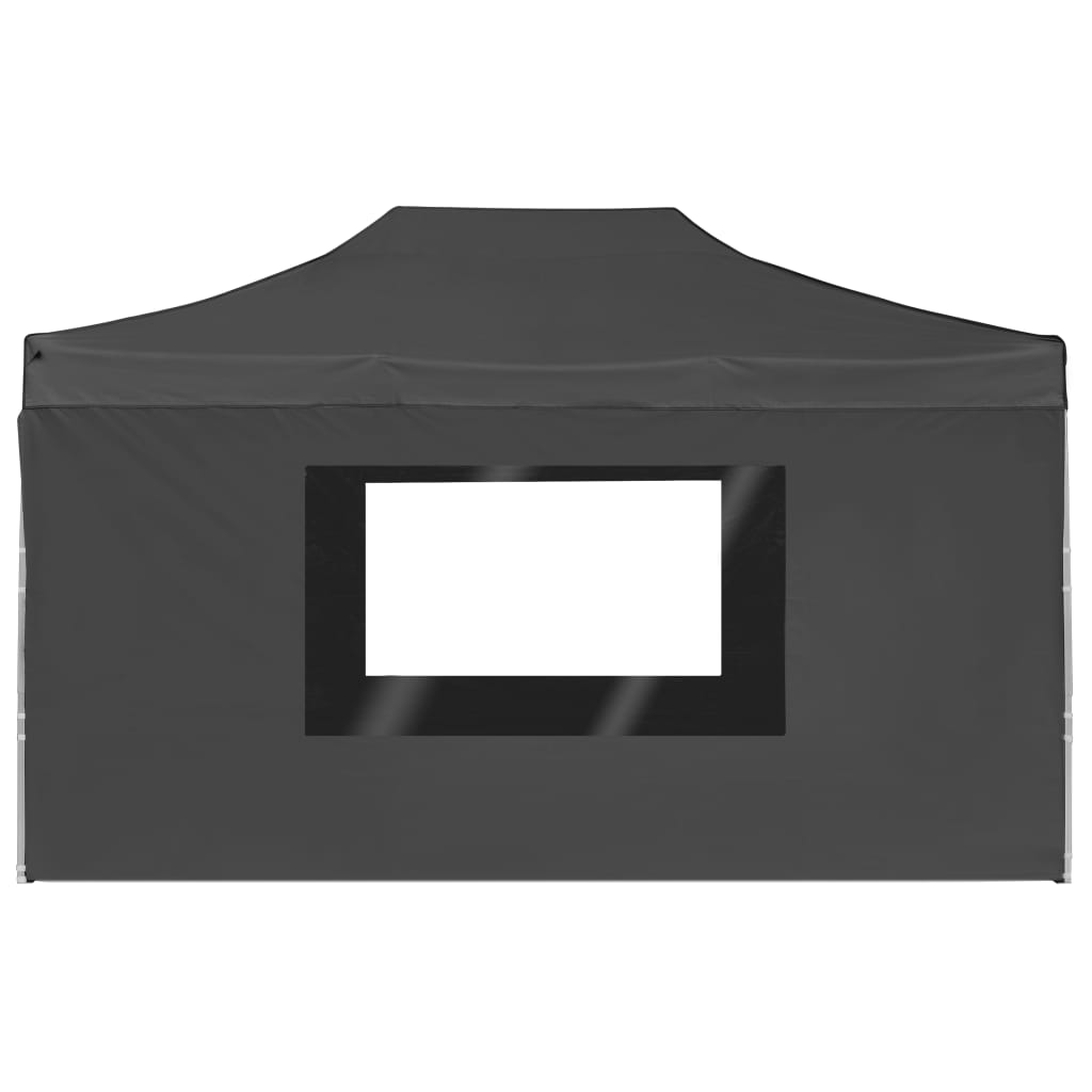 Tenda dobrável profissional c/ parede alumínio 4,5x3m antracite