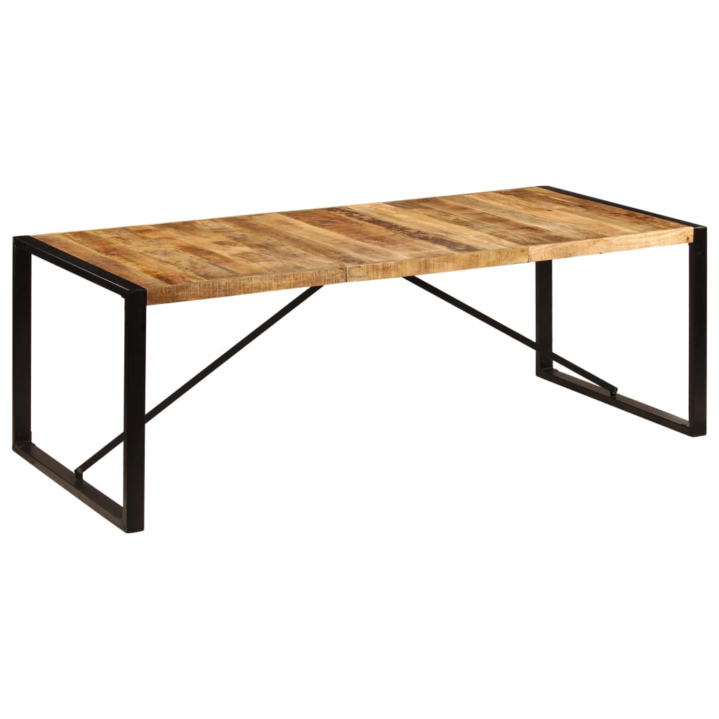 Mesa de jantar madeira de mangueira maciça 220x100x75 cm