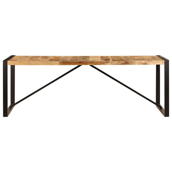 Mesa de jantar madeira de mangueira maciça 220x100x75 cm