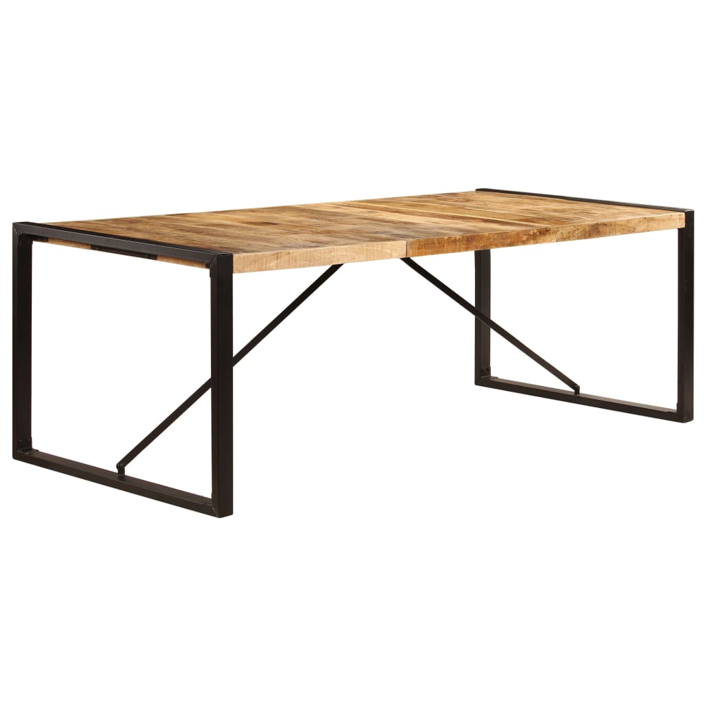 Mesa de jantar madeira de mangueira maciça 220x100x75 cm
