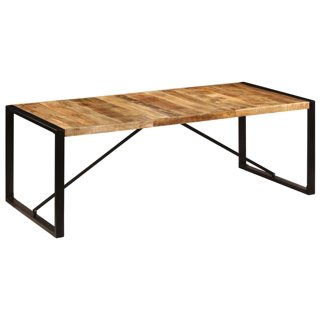 Mesa de jantar madeira de mangueira maciça 220x100x75 cm