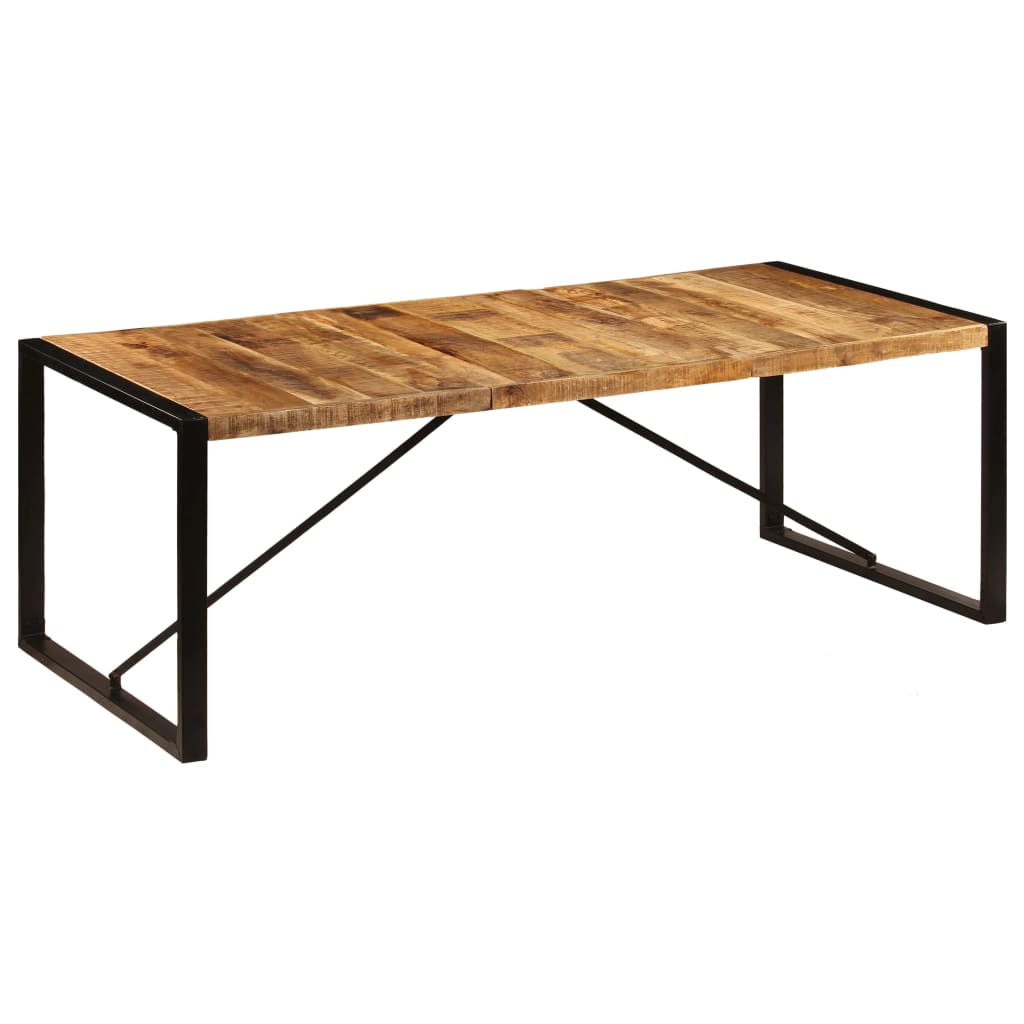 Mesa de jantar madeira de mangueira maciça 220x100x75 cm