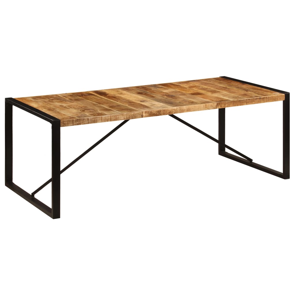 Mesa de jantar madeira de mangueira maciça 220x100x75 cm