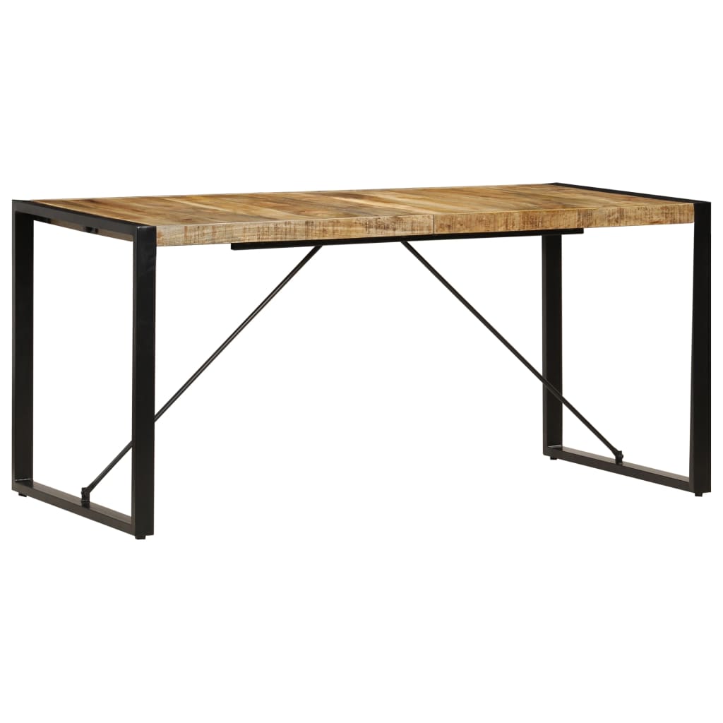 Mesa de jantar 160x80x75 cm madeira de mangueira maciça