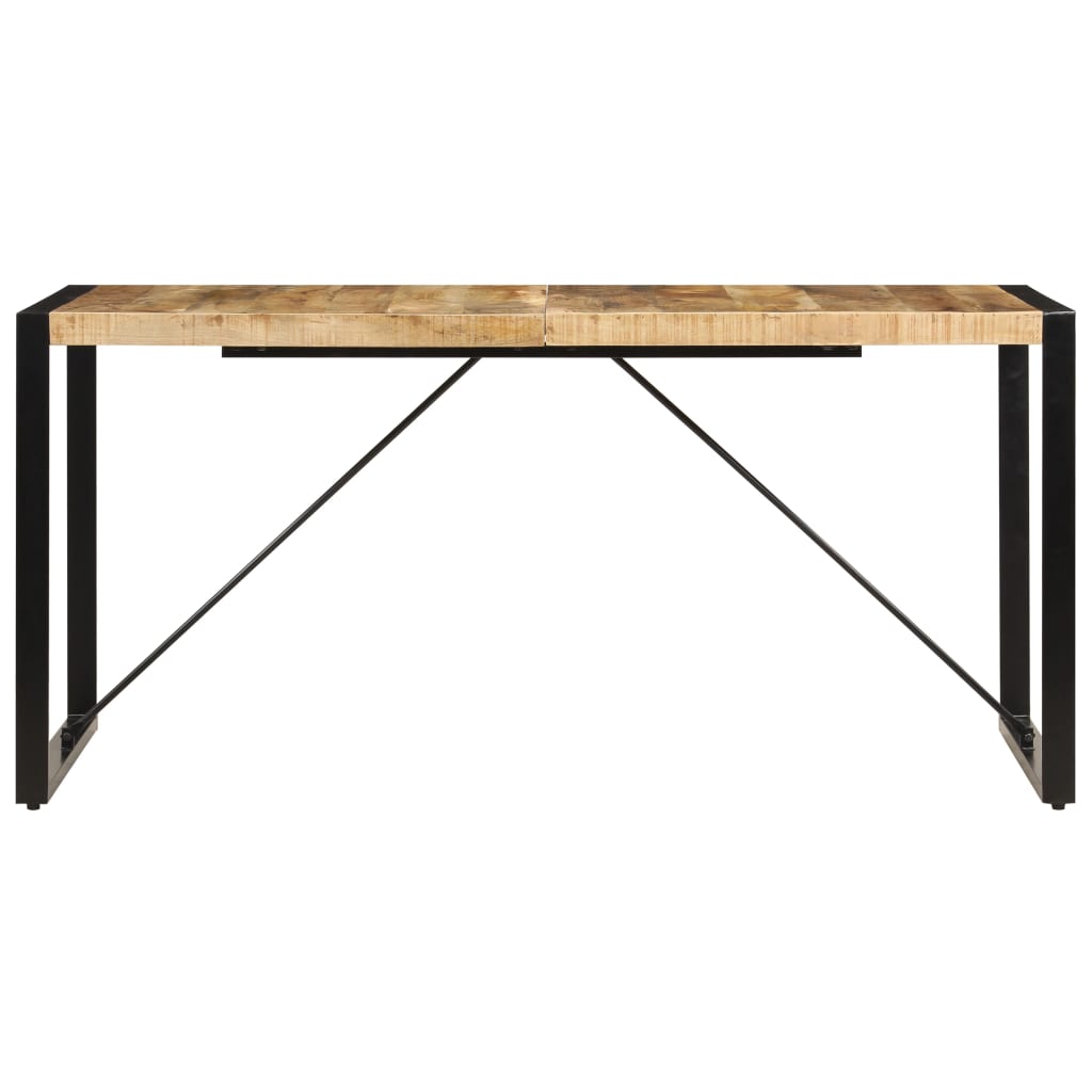 Mesa de jantar 160x80x75 cm madeira de mangueira maciça