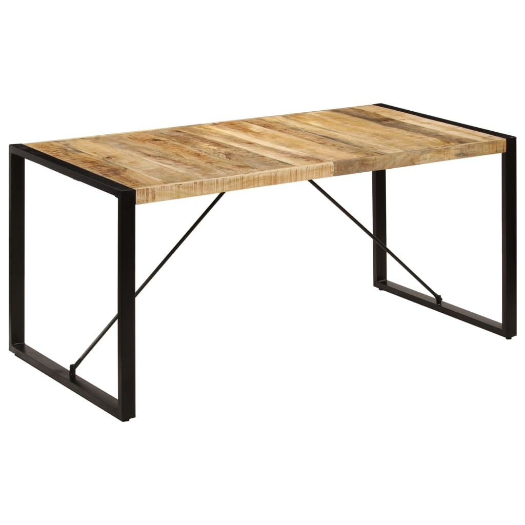 Mesa de jantar 160x80x75 cm madeira de mangueira maciça