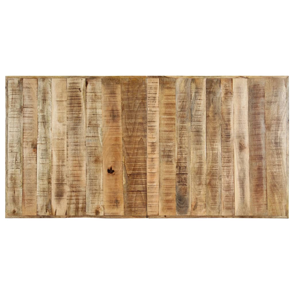 Mesa de jantar 160x80x75 cm madeira de mangueira áspera maciça