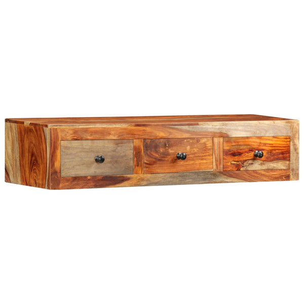 Mesa consola de parede 100x25x20 cm madeira de acácia maciça