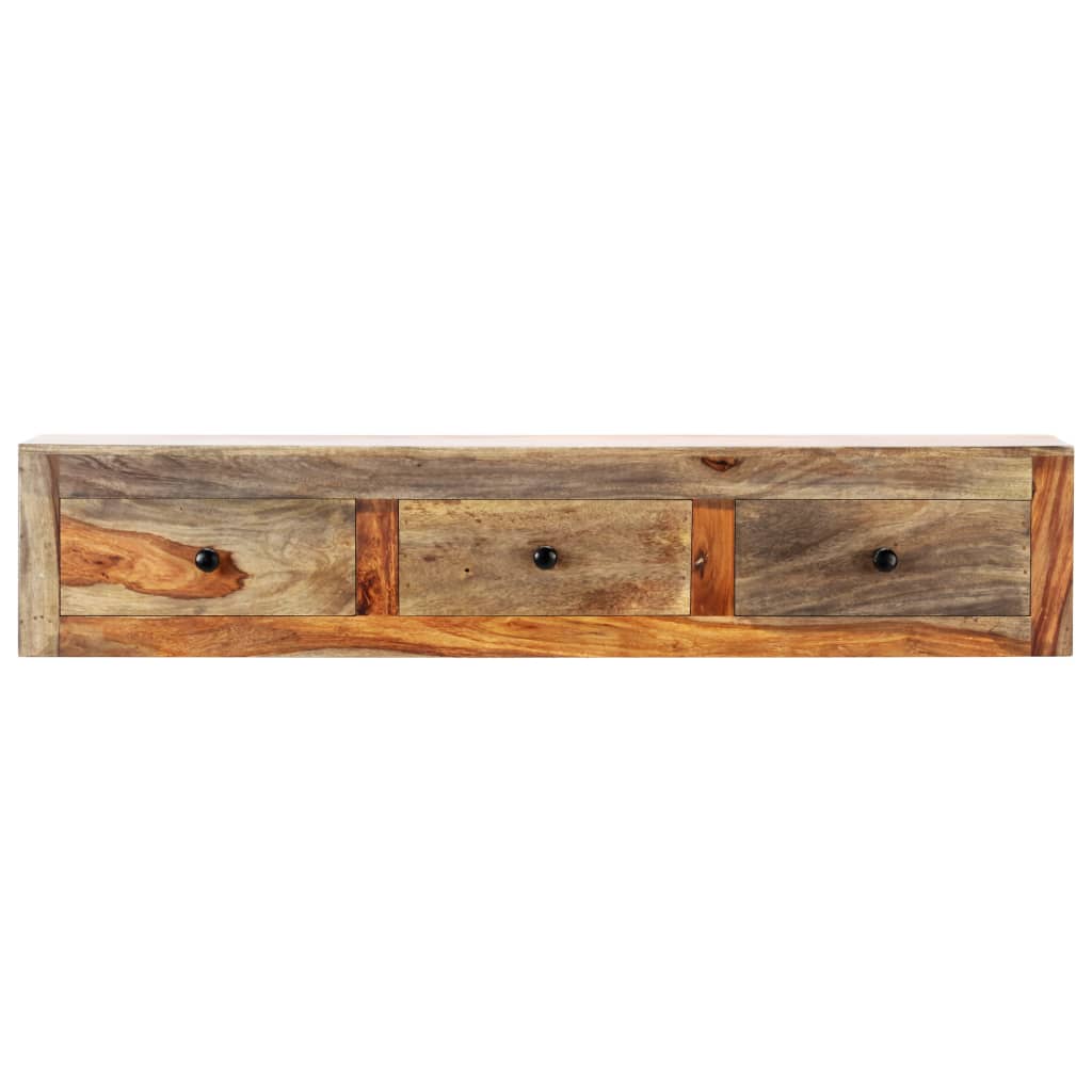 Mesa consola de parede 100x25x20 cm madeira de acácia maciça