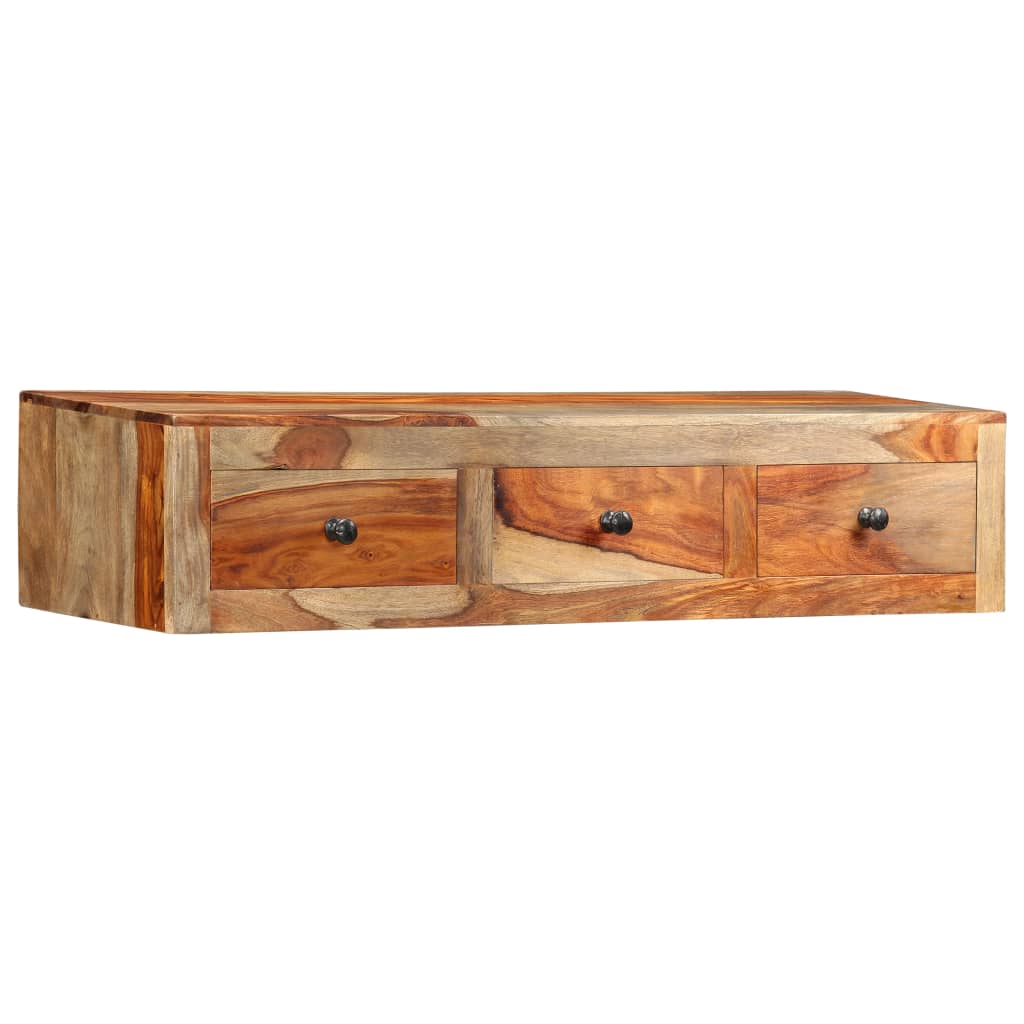 Mesa consola de parede 100x25x20 cm madeira de acácia maciça