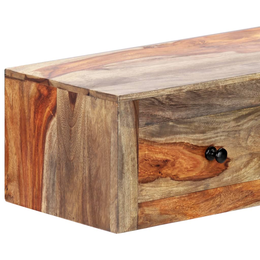 Mesa consola de parede 100x25x20 cm madeira de acácia maciça