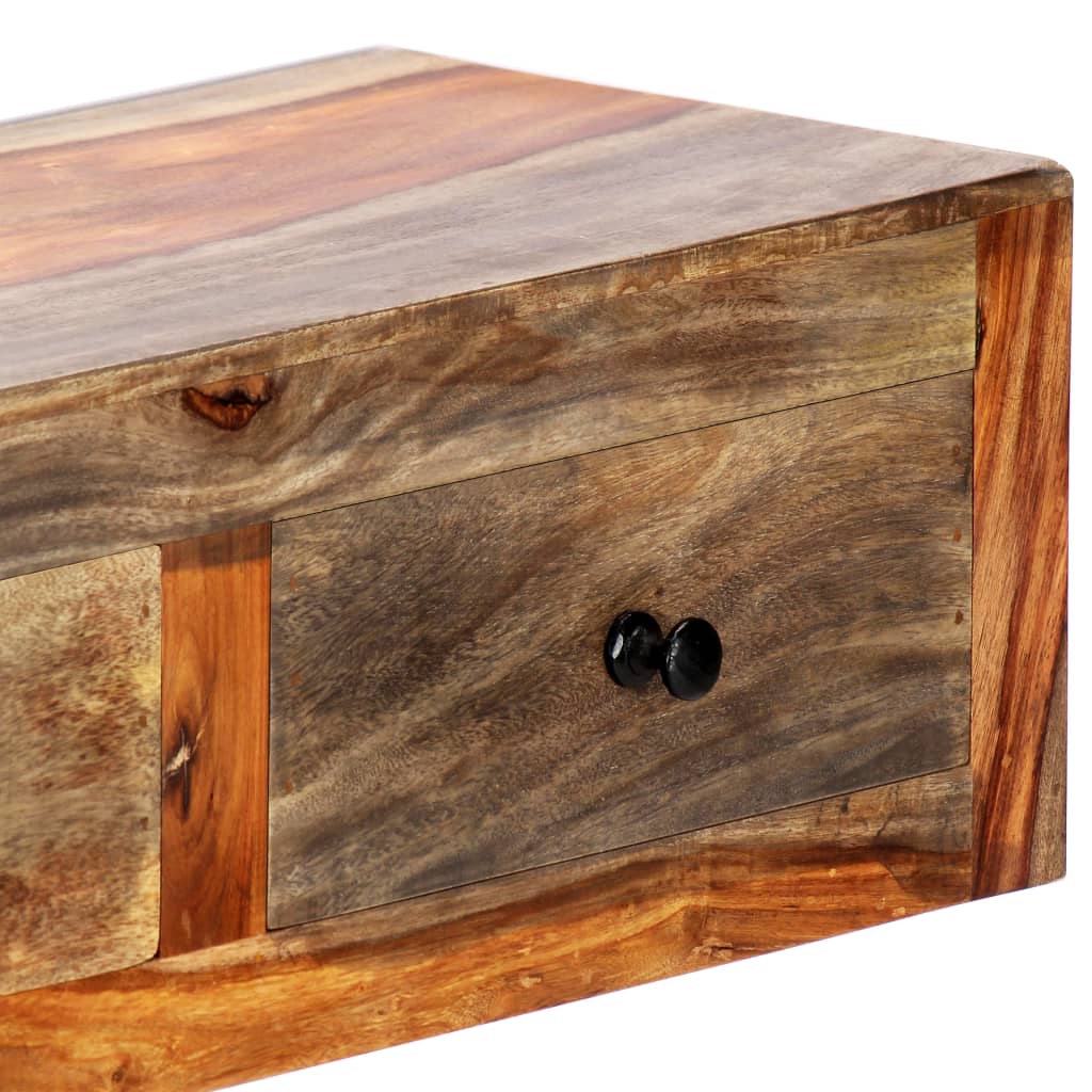 Mesa consola de parede 100x25x20 cm madeira de acácia maciça