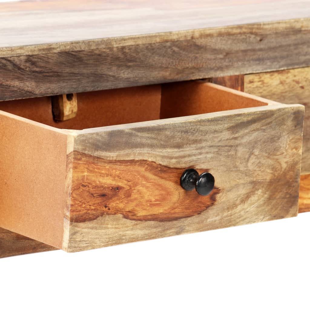 Mesa consola de parede 100x25x20 cm madeira de acácia maciça