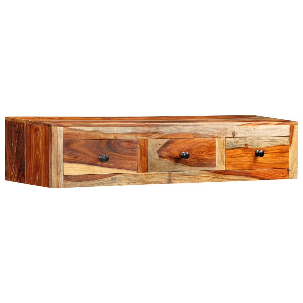 Mesa consola de parede 100x25x20 cm madeira de acácia maciça