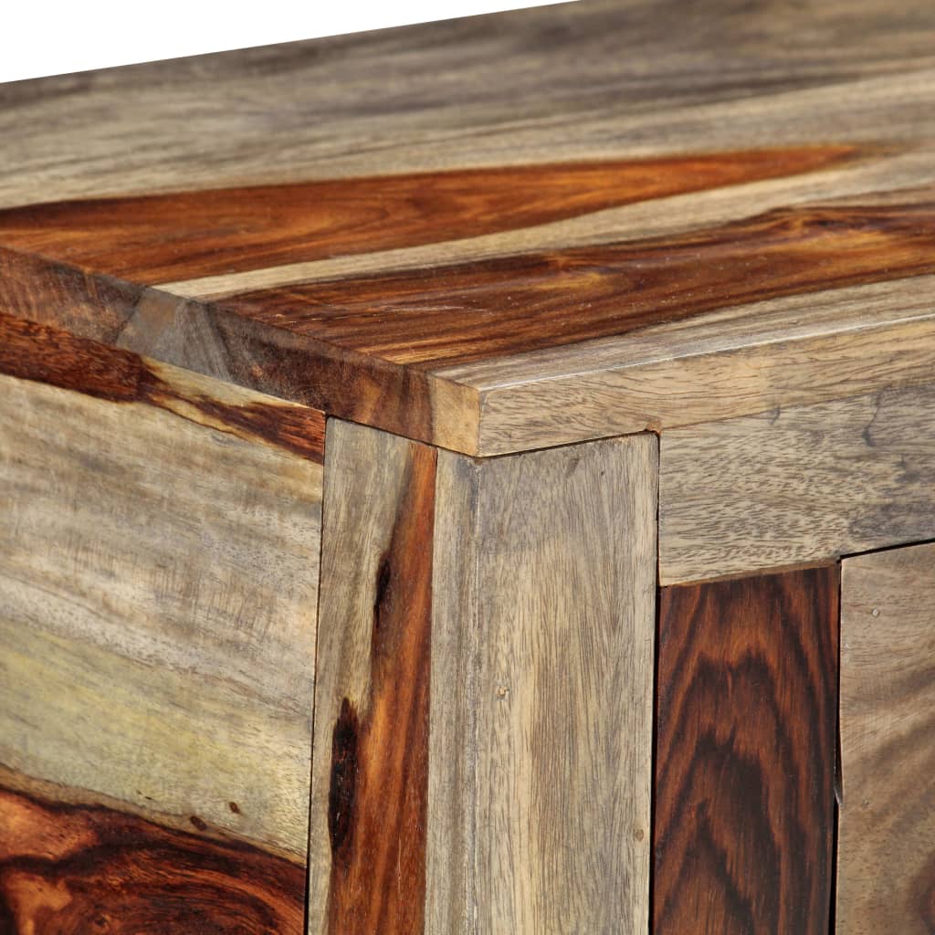 Mesa consola c/ 3 gavetas 120x30x75 cm madeira acácia maciça