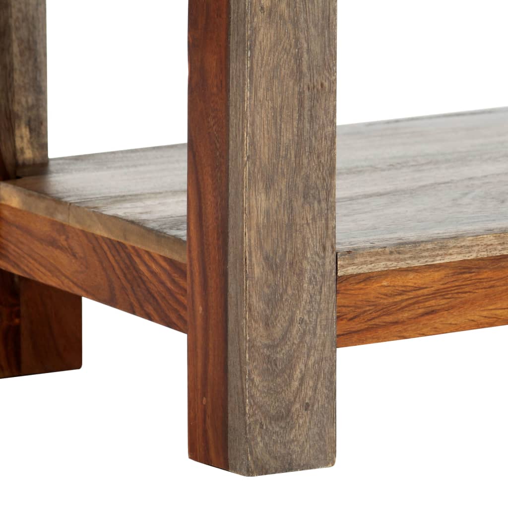 Mesa consola c/ 3 gavetas 120x30x75 cm madeira acácia maciça