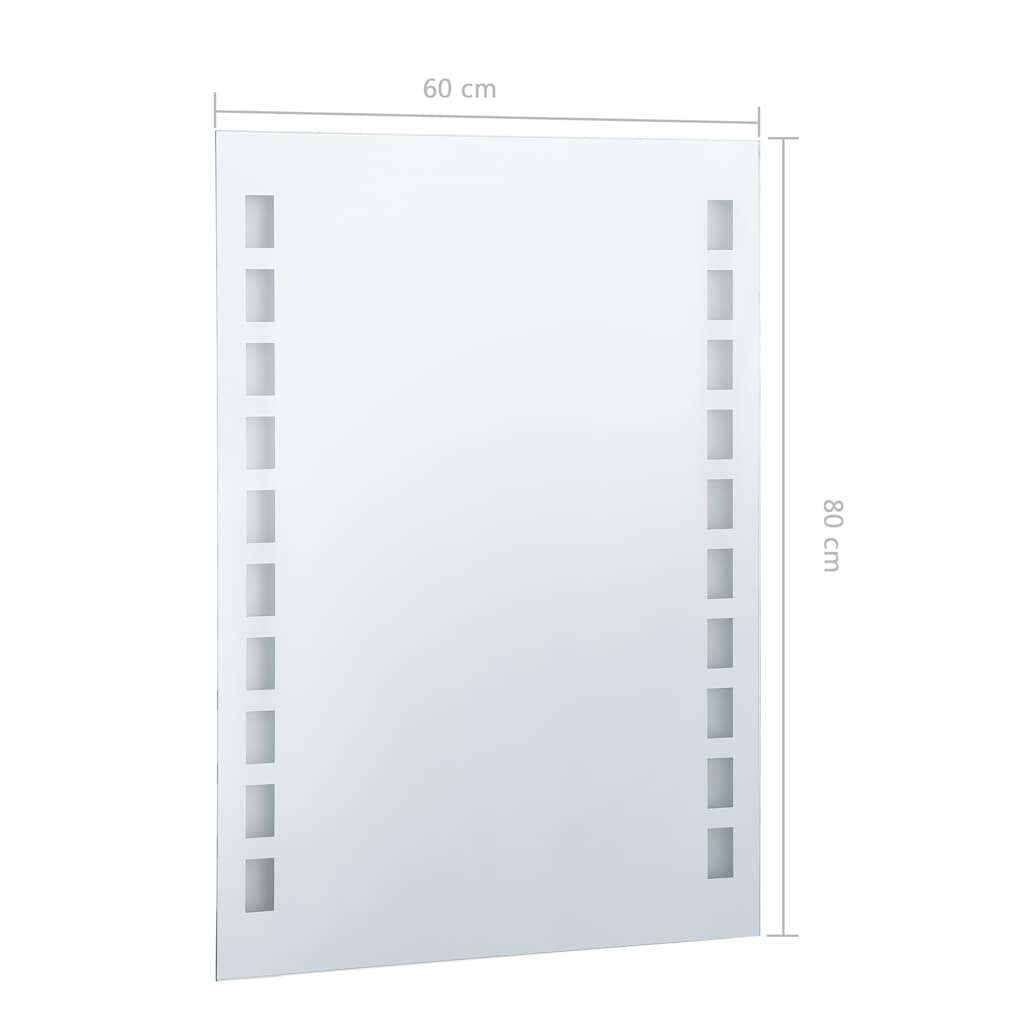 Espelho de parede LED para casa de banho 60x80 cm