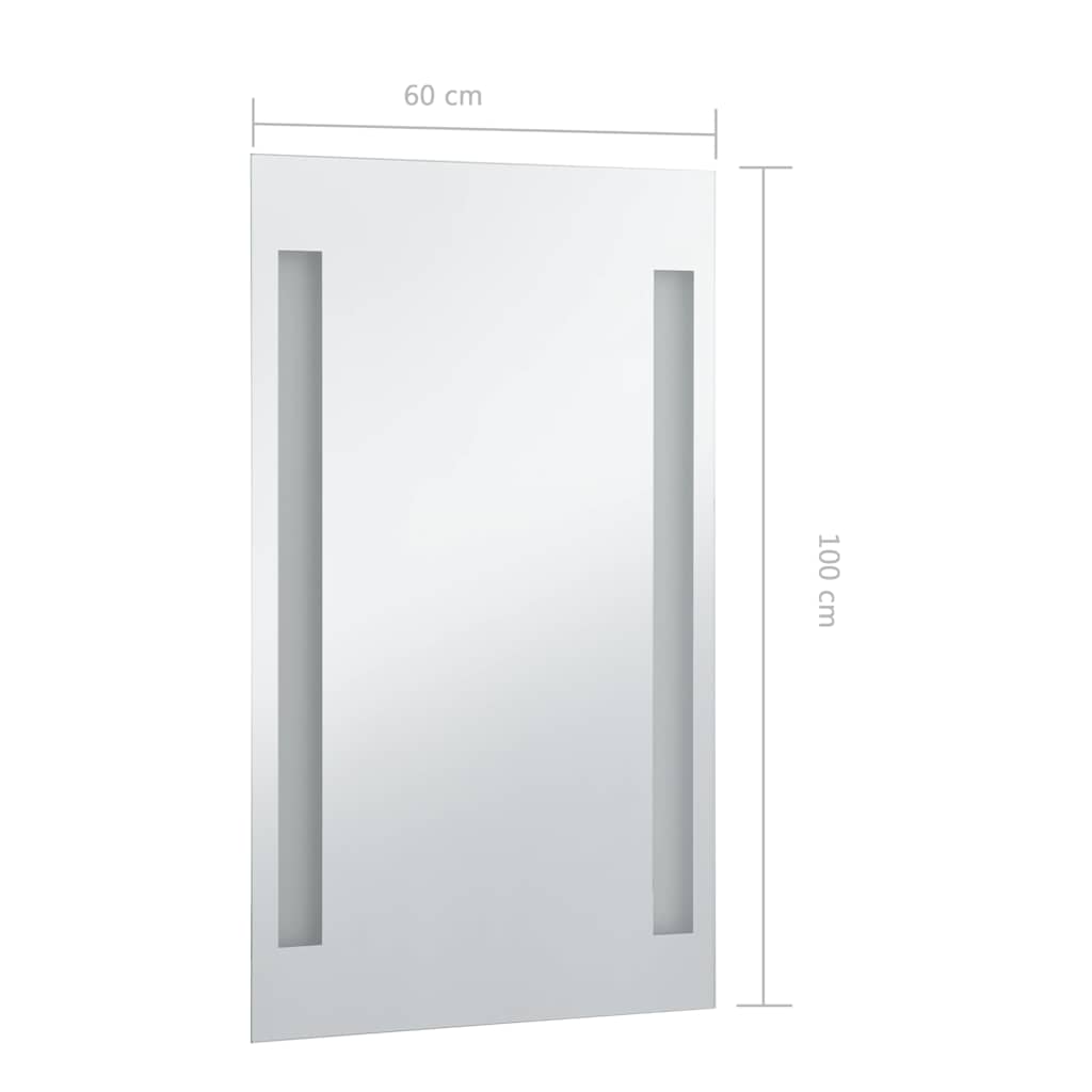 Espelho de parede LED para casa de banho 60x100 cm