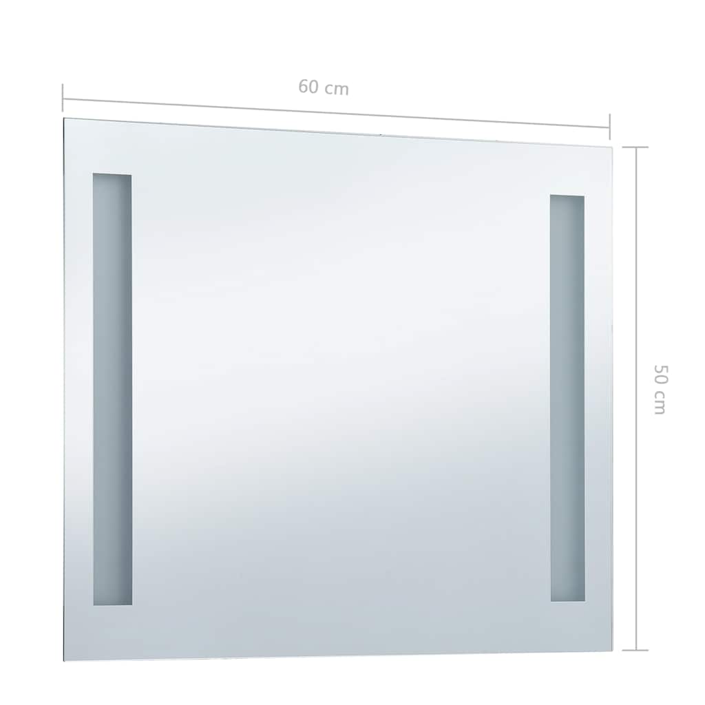 Espelho de parede LED para casa de banho 60x50 cm