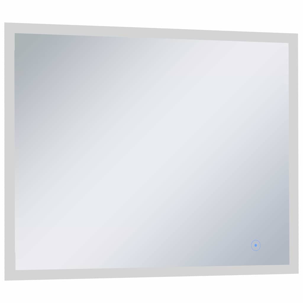 Espelho de parede LED c/ sensor tátil casa de banho 80x60 cm