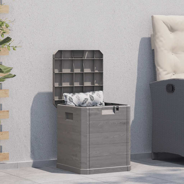 Caixa de arrumação para jardim 90 L castanho