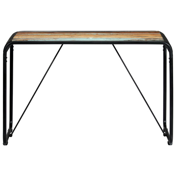 Mesa de jantar 118x60x76 cm madeira maciça recuperada