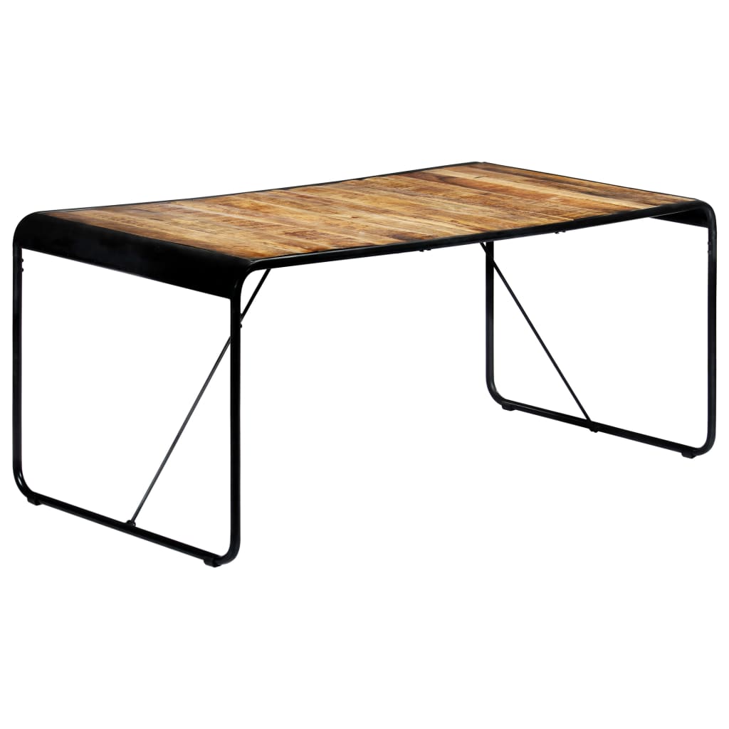Mesa de jantar 180x90x76 cm madeira de mangueira maciça áspera