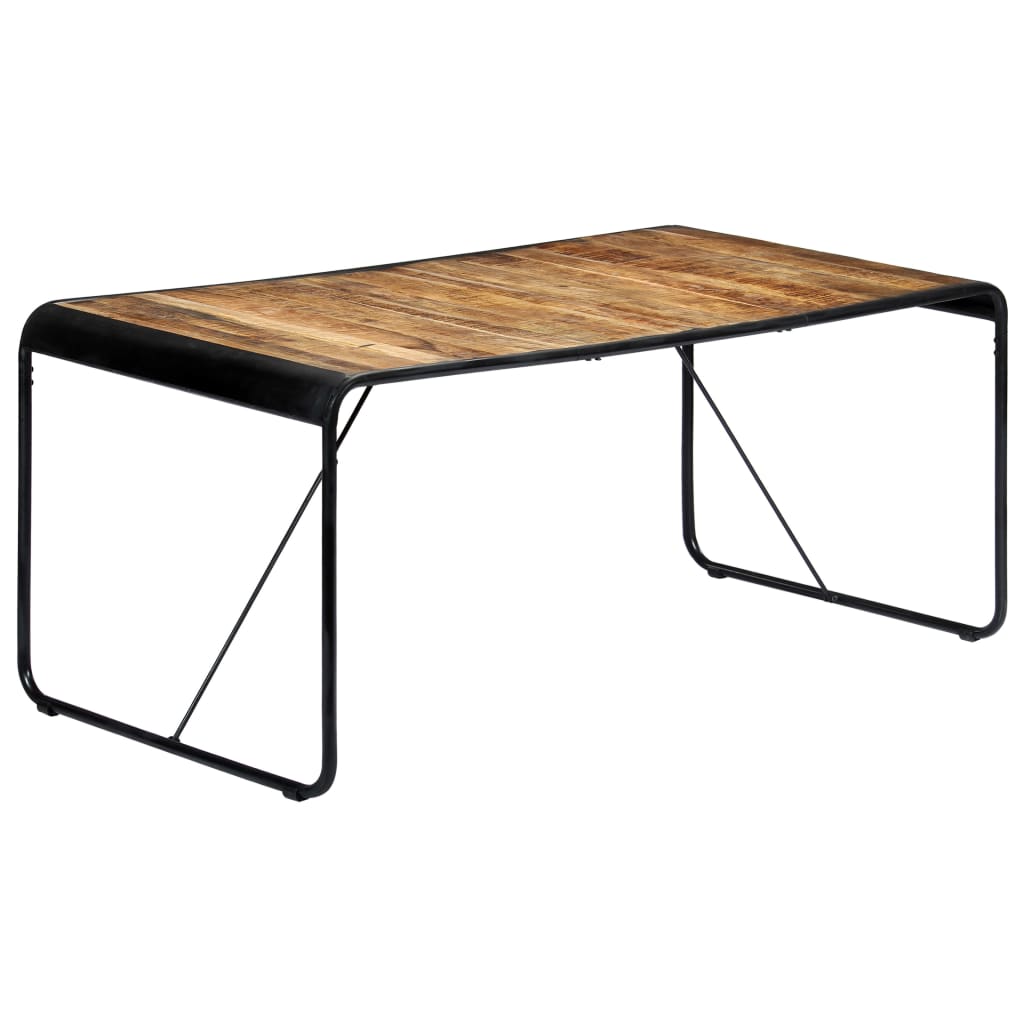 Mesa de jantar 180x90x76 cm madeira de mangueira maciça áspera