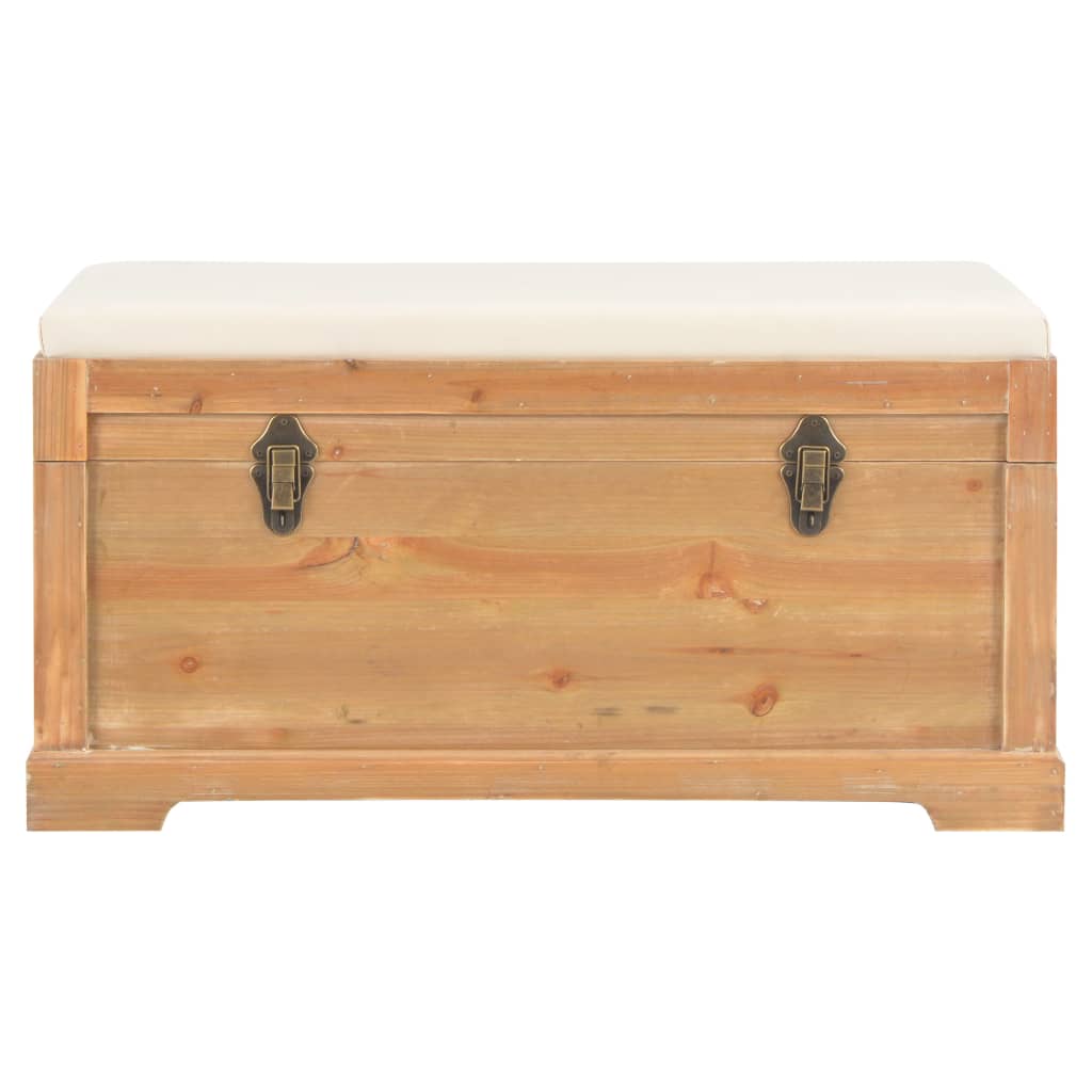 Baú de arrumação com almofadão 80x40x40 cm MDF