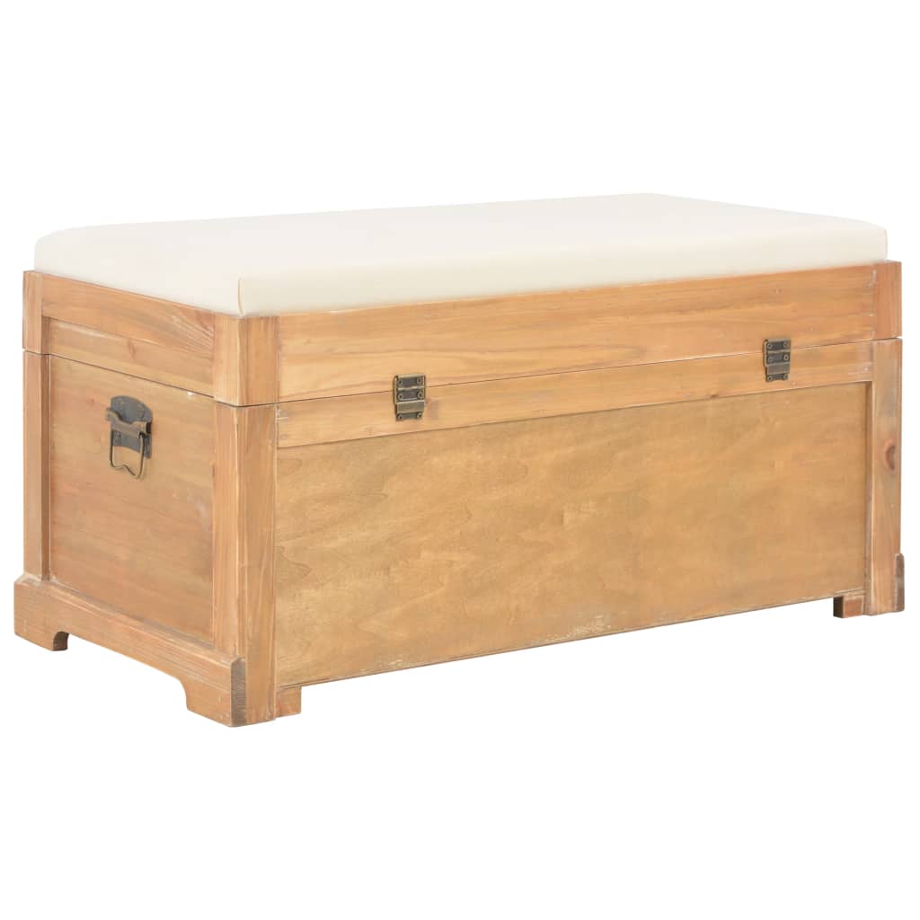 Baú de arrumação com almofadão 80x40x40 cm MDF