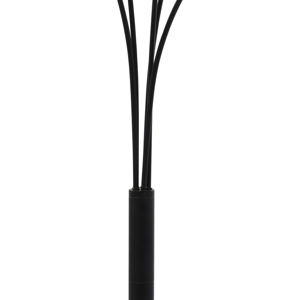 Candeeiro de pé alto 200 cm 5 x E14 preto e dourado