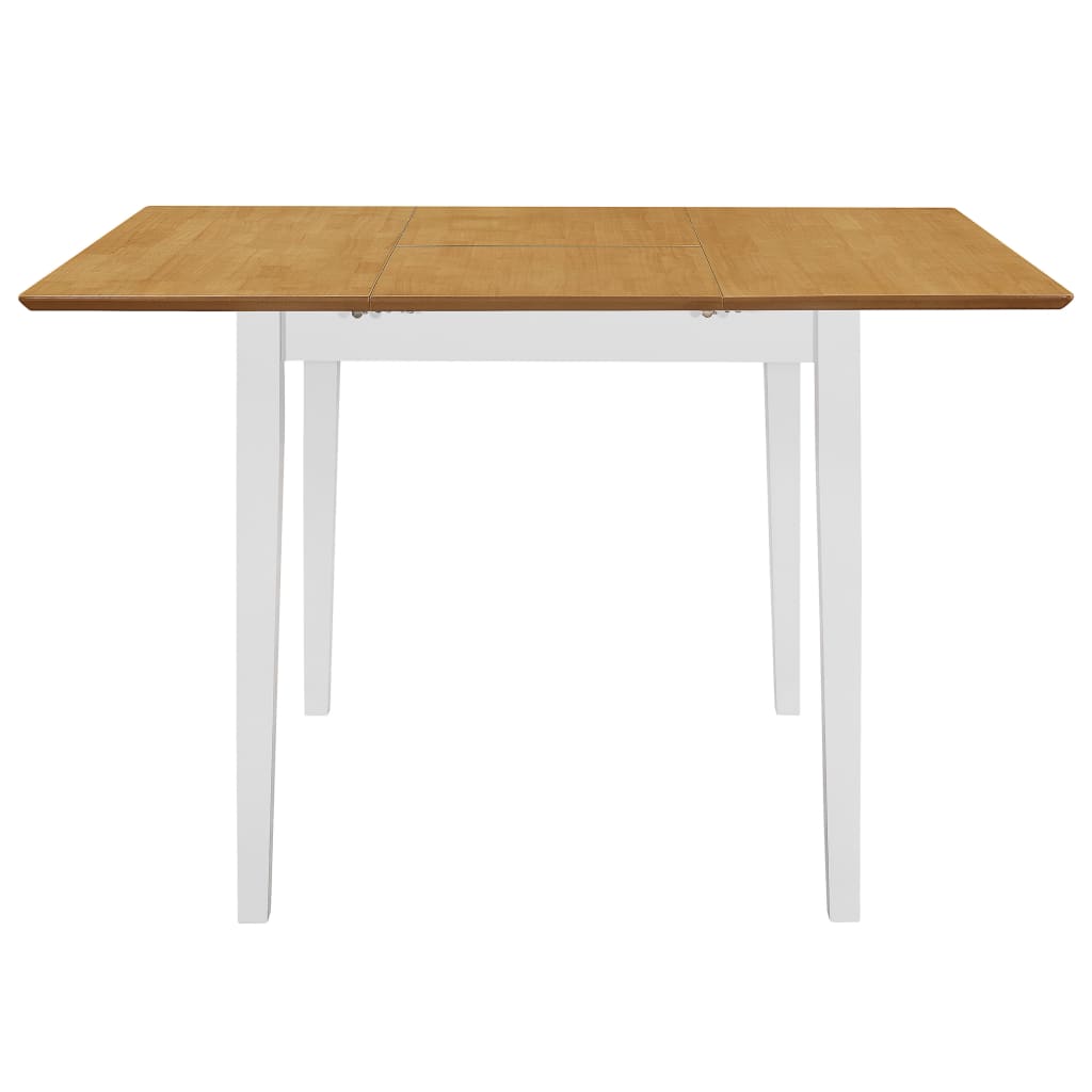 Mesa de jantar extensível (80-120)x80x74 cm MDF branco