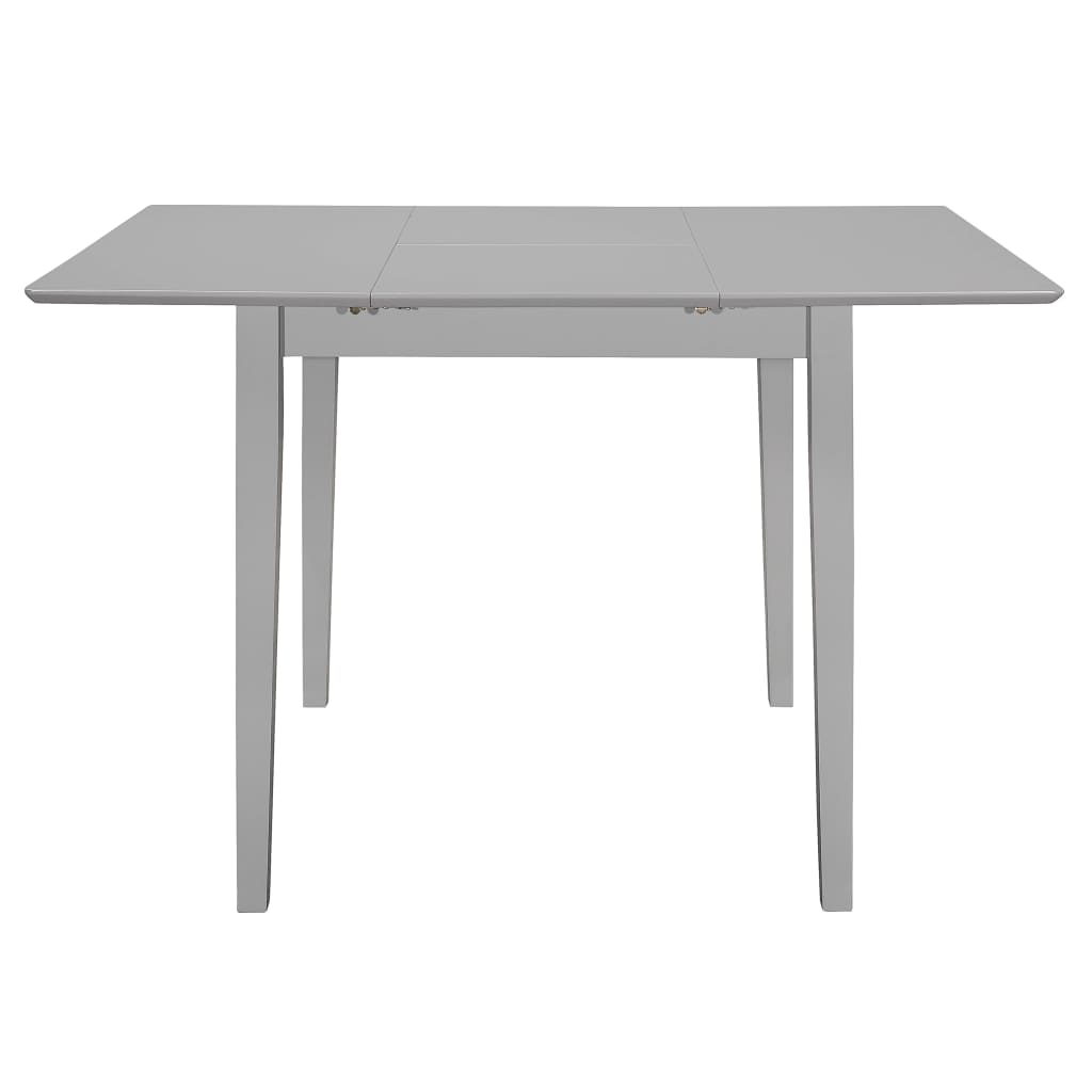 Mesa de jantar extensível (80-120)x80x74 cm MDF cinzento