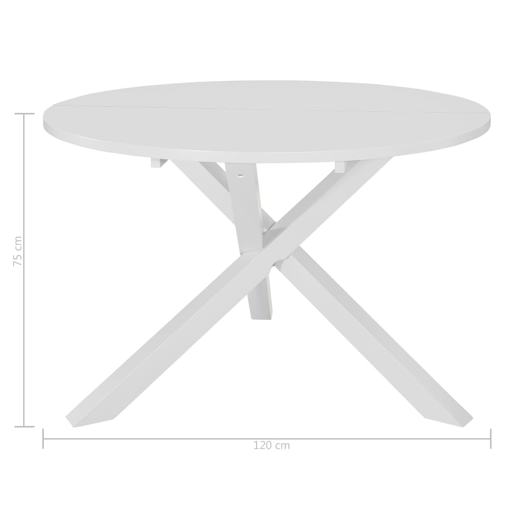Mesa de jantar 120x75 cm MDF branco