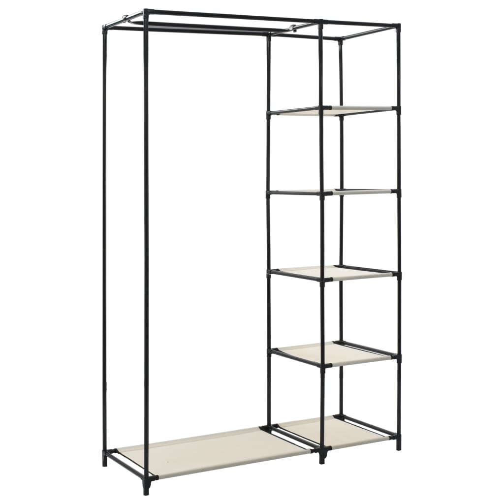 Roupeiros dobráveis 2 pcs 110x45x175 cm tecido cor creme