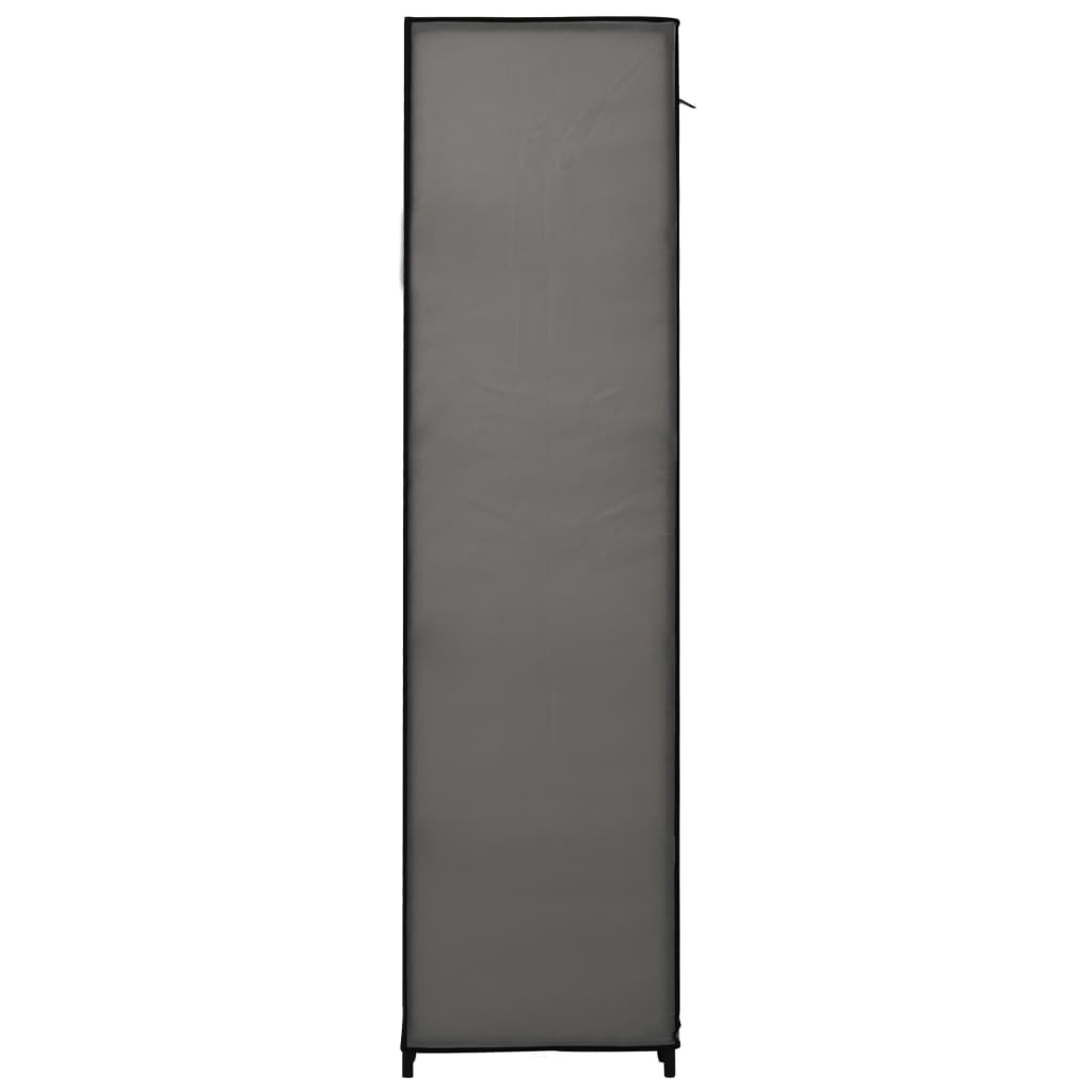 Roupeiros dobráveis 2 pcs 110x45x175 cm tecido cinzento