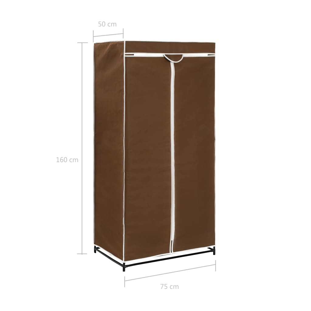 Roupeiro 75x50x160 cm castanho