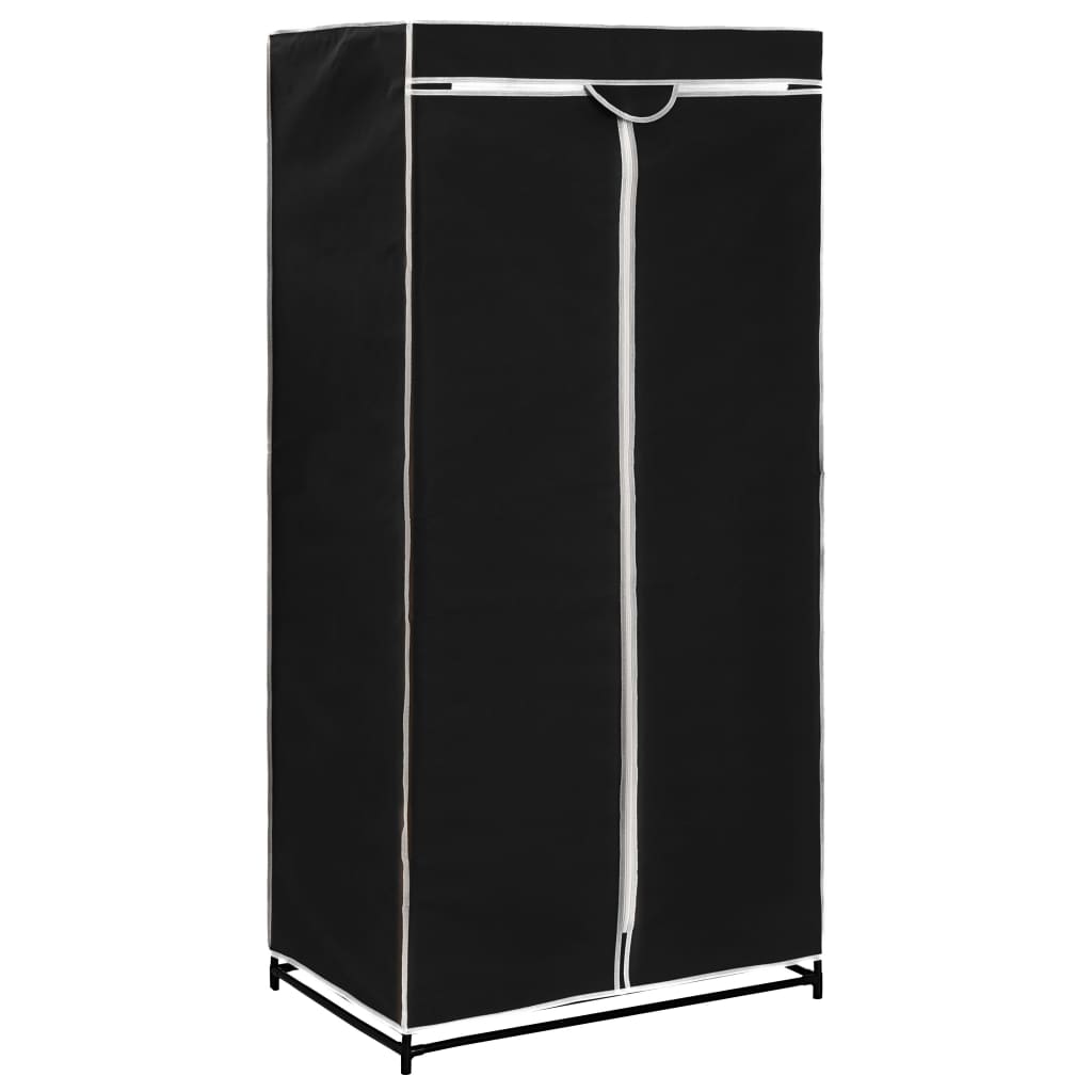 Roupeiros 2 pcs 75x50x160 cm preto
