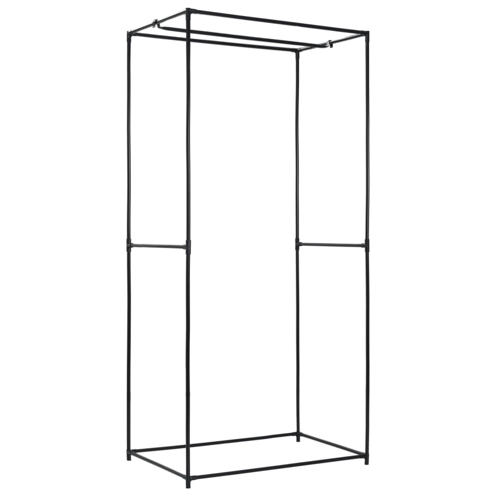 Roupeiros 2 pcs 75x50x160 cm preto