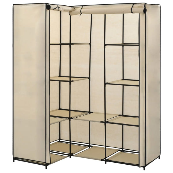 Roupeiro de canto 130x87x169 cm creme