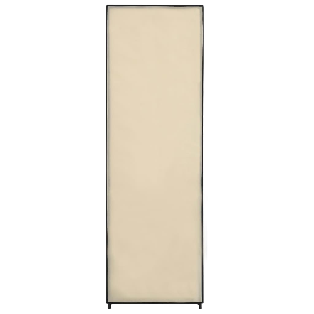 Roupeiro 87x49x159 cm tecido cor creme