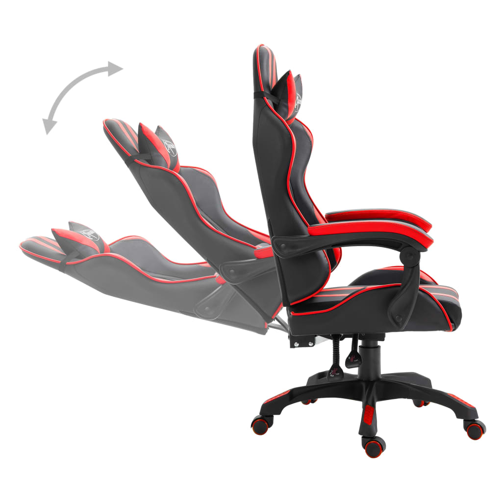 Cadeira de gaming couro artificial vermelho