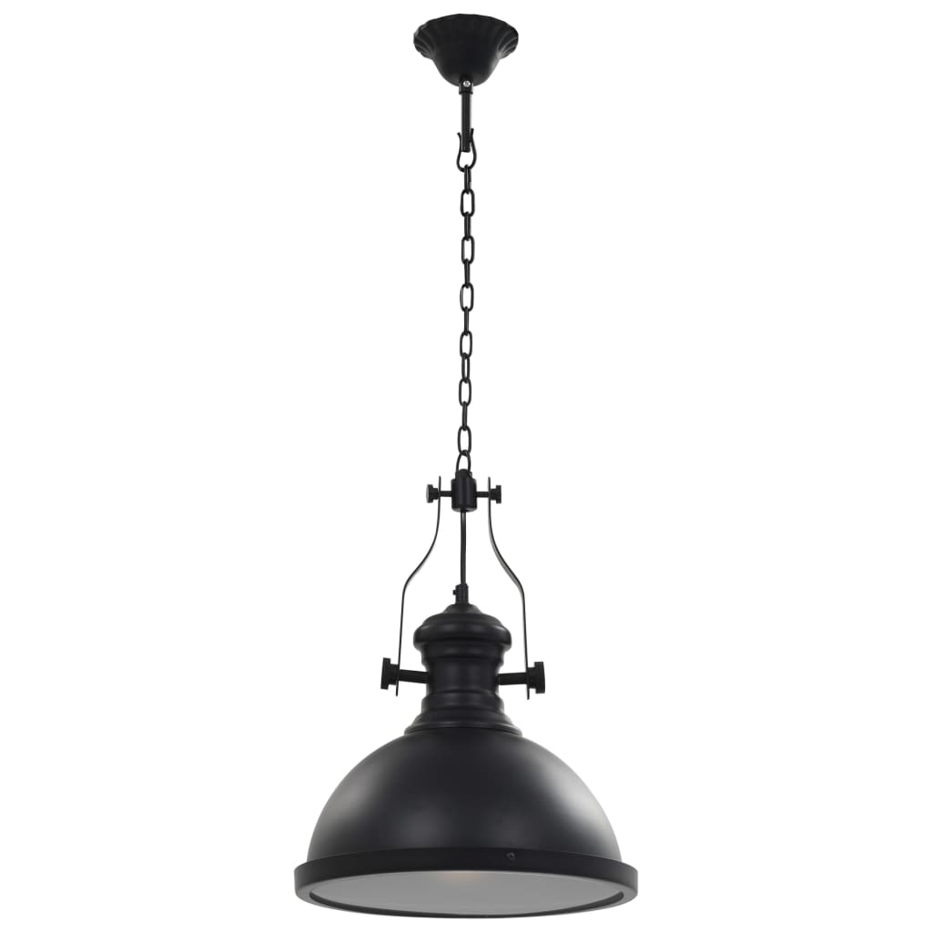 Candeeiro de teto redondo E27 preto